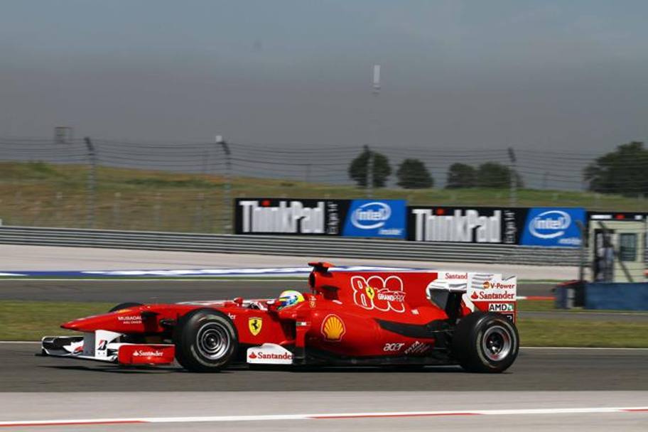 Felipe Massa in Turchia 2010: 800 GP in F.1 per la Ferrari. LaPresse
